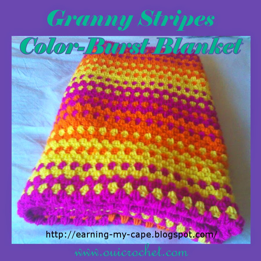 Granny Stripes Color-Burst Blanket {Free Crochet Pattern} - Oui