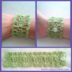 Lace Cuff Bracelet {Free Crochet Pattern} - Oui Crochet