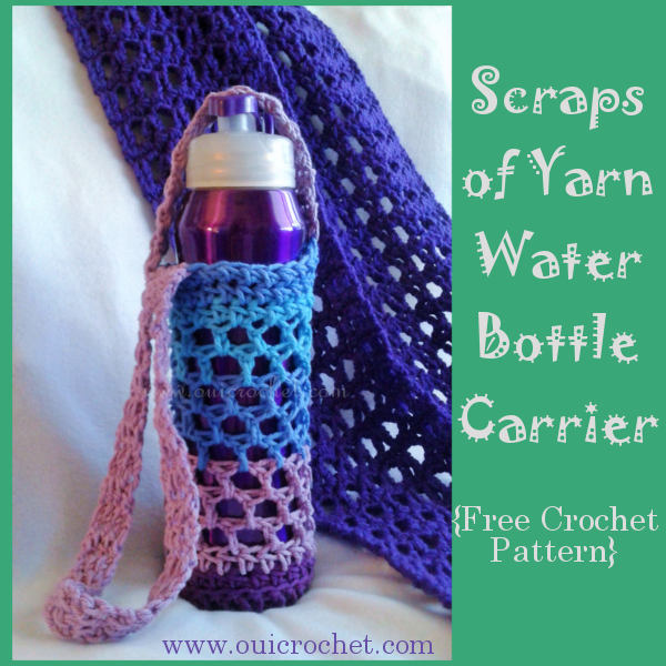 Free Crochet Pattern - Simply Scrappy Water Bottle Holder